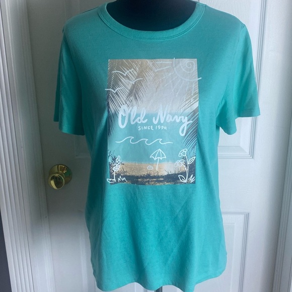 Old Navy Women’s Mint Green Graphic Tee sz L NWT - Picture 1 of 6